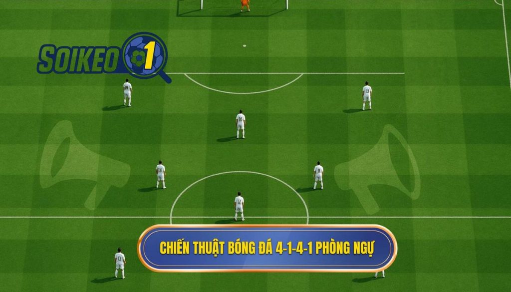 Chiến thuật bóng đá 4-1-4-1 phòng ngự