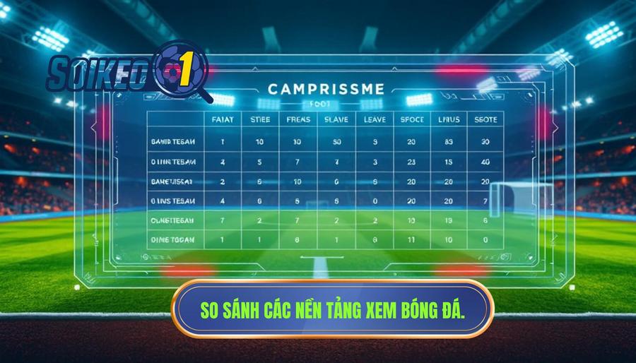 Bảng so sánh các nền tảng cung cấp Link xem bóng đá trực tiếp hôm nay